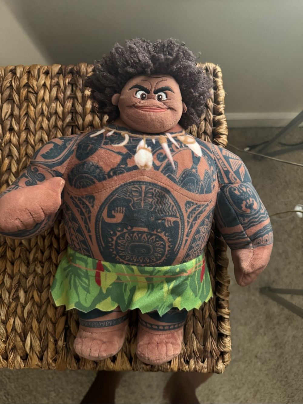Moana Maui Plush Doll - Brown with Green Skirt